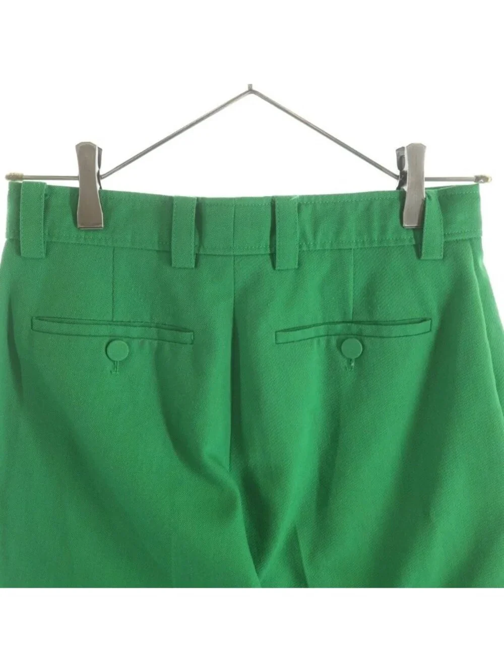 Gucci Resort Collection Wool Blend Flare Trousers Pants Green